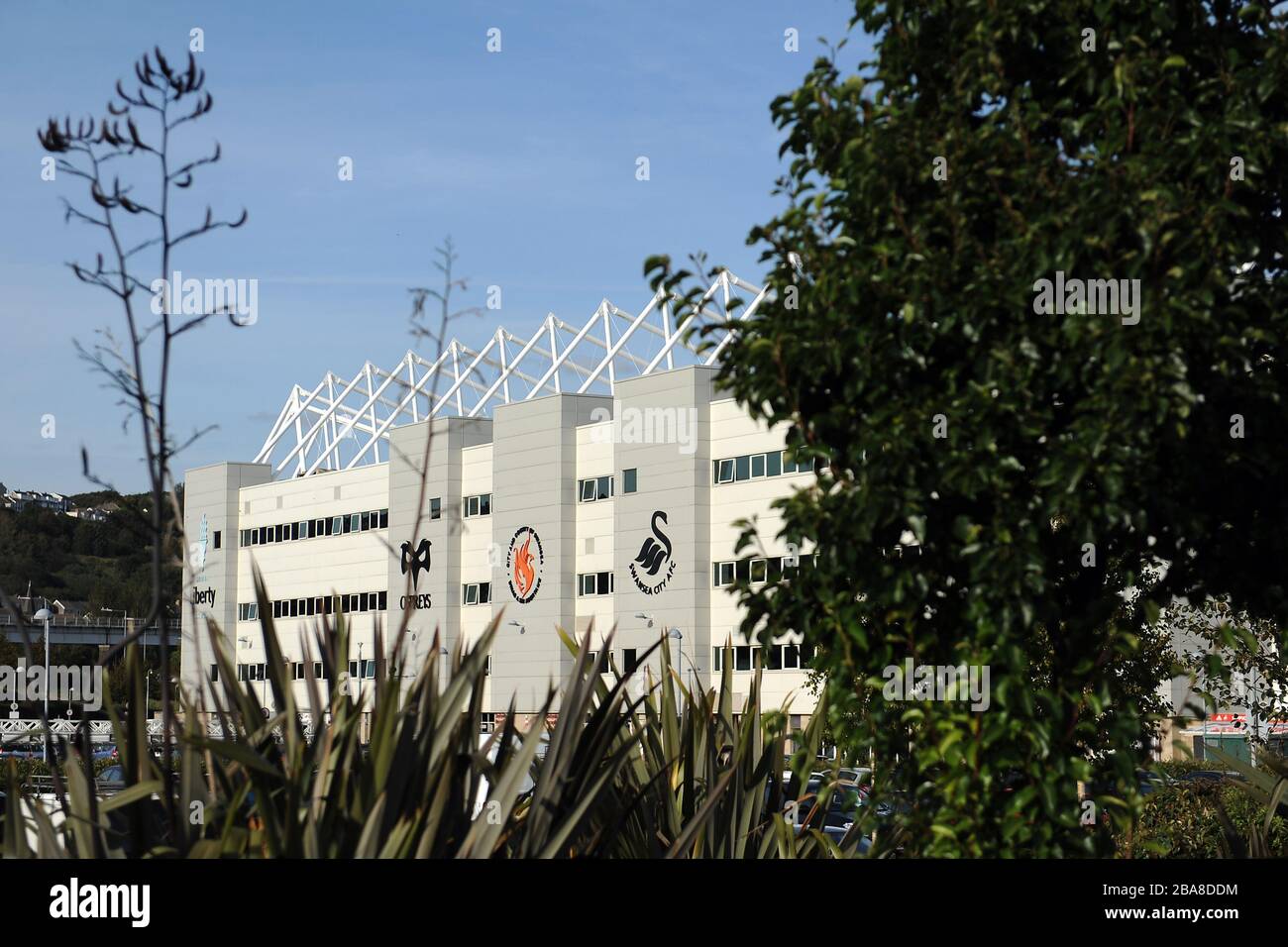 Vue générale sur le Liberty Stadium, stade de Swansea City Banque D'Images