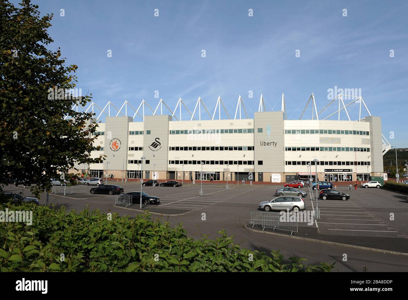 Vue générale sur le Liberty Stadium, stade de Swansea City Banque D'Images
