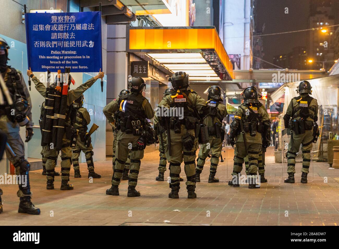 Manifestation de Hong Kong Saint-Sylvestre 2019 - Monkok & Tsim Sha Tsui 31.01.2019 Banque D'Images