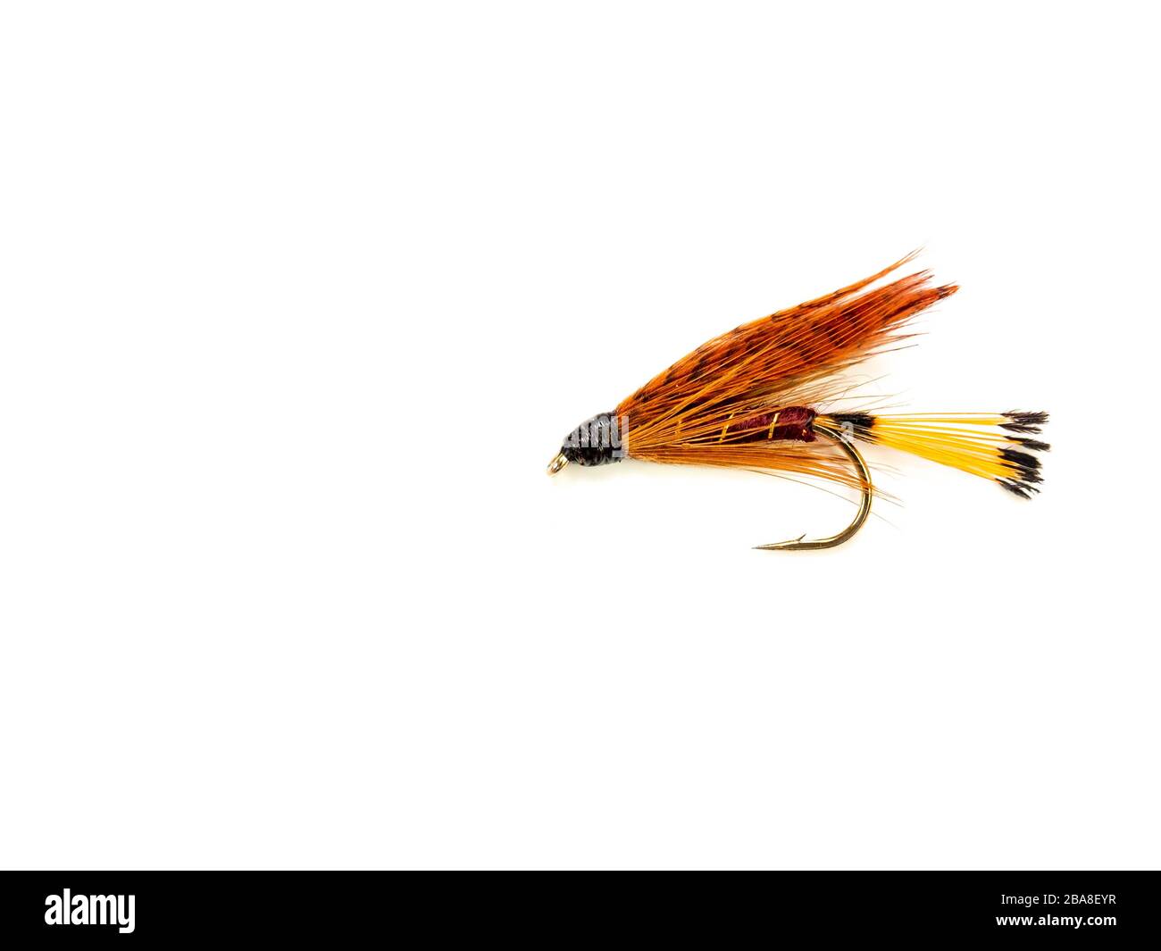 La mouche de pêche traditionnelle Mallard et Claret Wet Fly pour la truite Banque D'Images