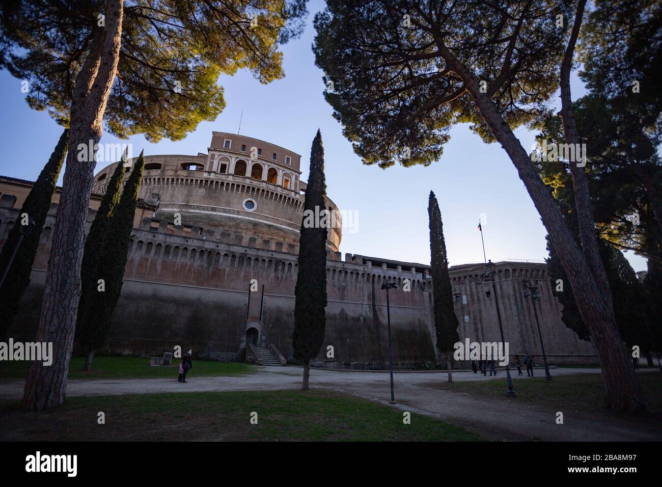 Château du Saint-Ange (Castel Sant'Angelo) à Rome, Italie Banque D'Images