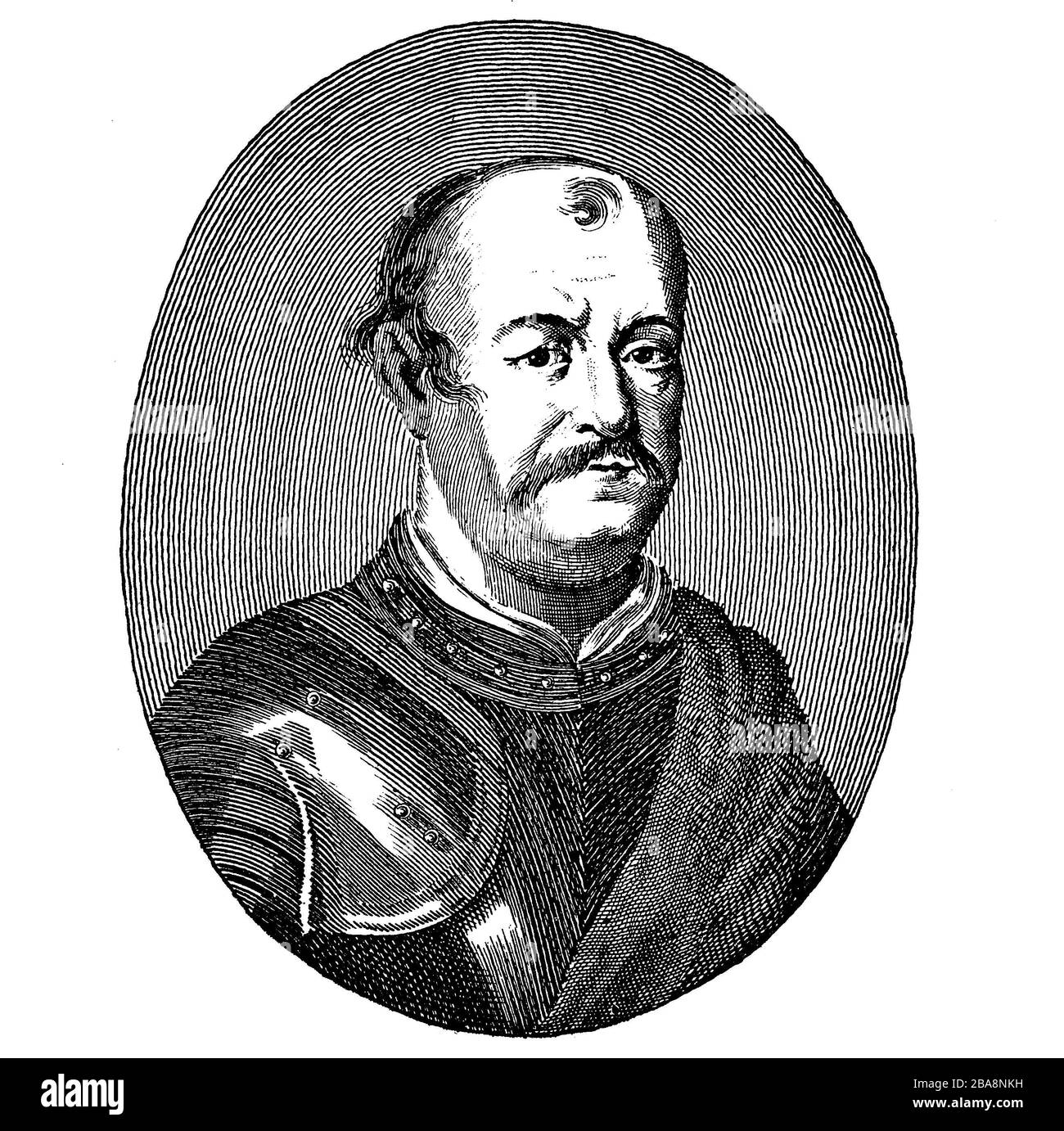 George, Jerzy Sebastian Lubomirski, 20 janvier 1616 - 31 décembre 1667, était un aristocrate polonais, magnat, politicien, commandant, fonctionnaire et prince du Saint Empire romain de la famille Lubomirski / Georg, Jerzy Sebastian Lubomirski, 20. Januar 1616 - 31. Dezember 1667, war ein polnischer Aristokrat, Magnat, Politiker, Feldherr, Beamter im Staatsdienst, Reichsfürst im Heiligen Römischen Reich aus dem Adelsgeschlecht der Lubomirskis, Historisch, amélioration de la reproduction numérique d'un original du 19ème siècle / digitale Redukauld's Origenedem 19. Jahrhunder Banque D'Images