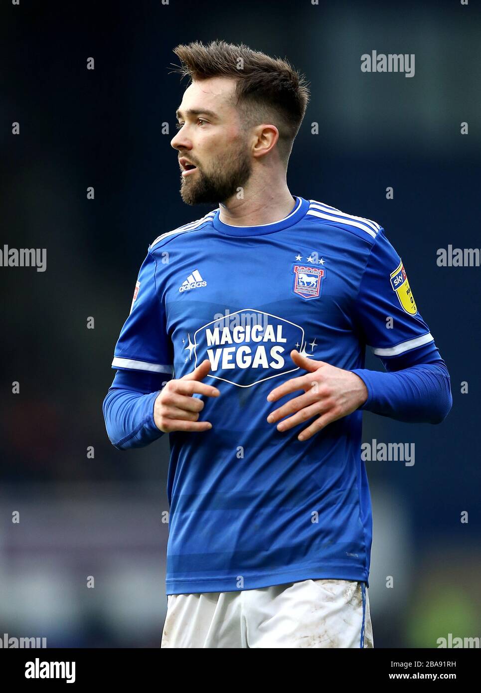 L'Ipswich Town Gwion Edwards Banque D'Images