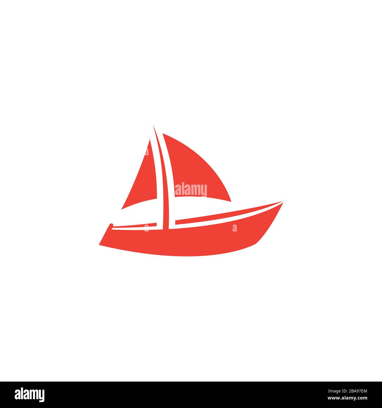 Icône Bateau Rouge Sur Fond Blanc. Illustration Vectorielle De Style Plat  Rouge Image Vectorielle Stock - Alamy