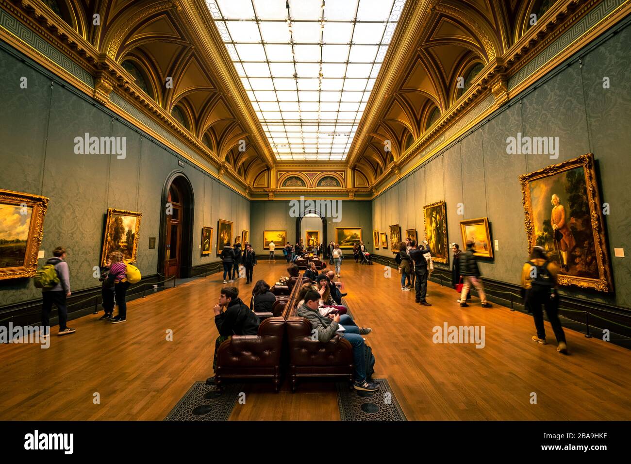 LONDRES- intérieur de la National Portrait Gallery- un bâtiment historique et une attraction populaire pour les visiteurs à Trafalgar Square. Banque D'Images