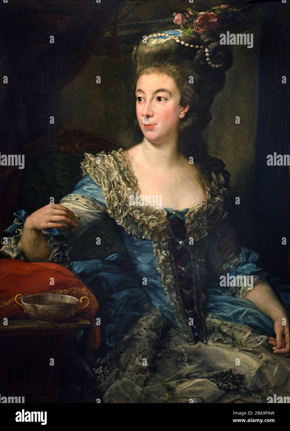 Comtesse Maria Benedetta di San Martina 1785 par Pompeo BATONI (Lucca 1708 - Florence 1787), Italie, Italien, Banque D'Images