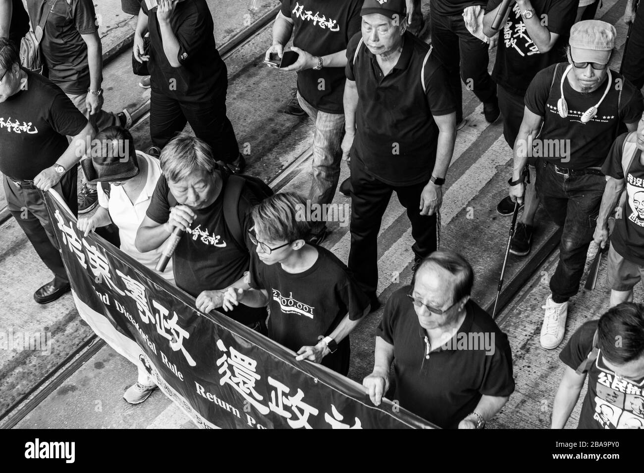Manifestation de Hong Kong, Journée nationale 01.10.2019 Banque D'Images