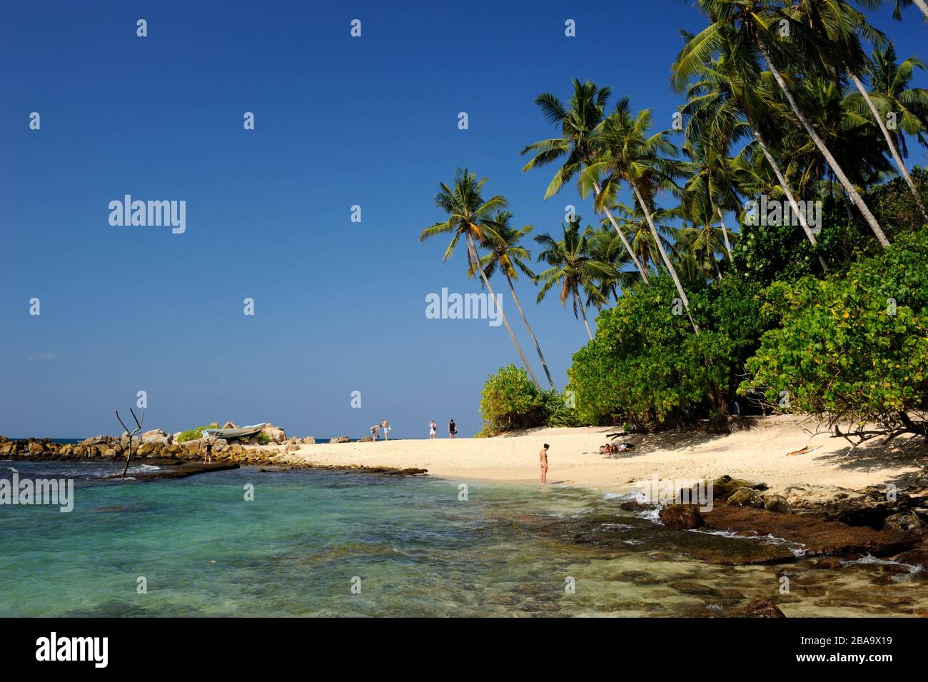 Sri Lanka, Mirissa, plage secrète Banque D'Images