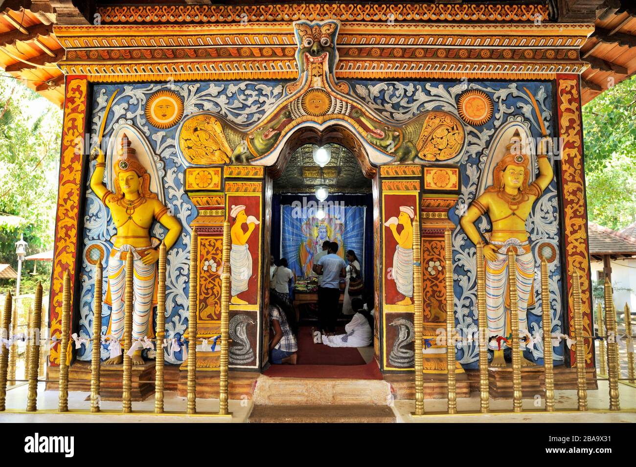 Sri Lanka, Kandy, temple bouddhiste de Vishnu devale Banque D'Images