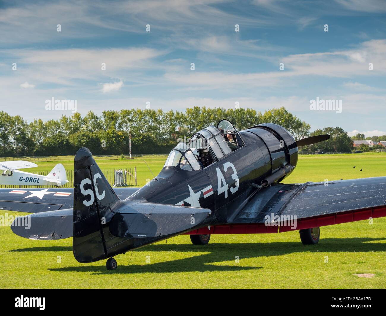 1943 Harvard à Westhampnet Airfield, Goodwood West Sussex Royaume-Uni Banque D'Images