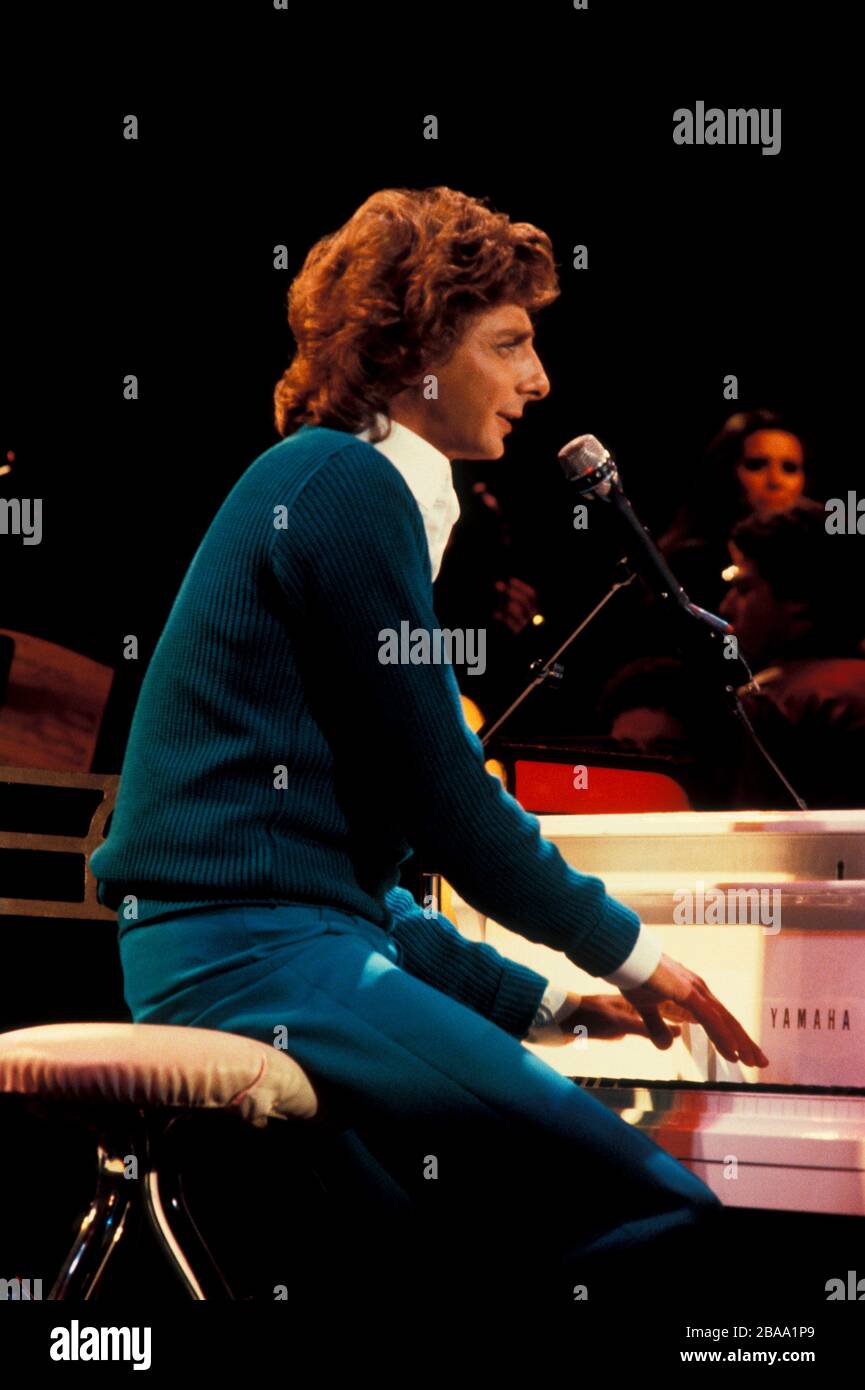 Barry Manilow jouant au Royal Albert Hall 1982 Banque D'Images