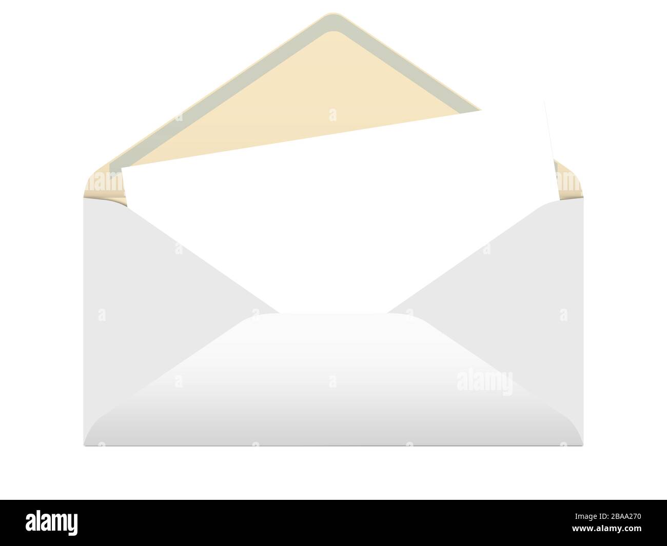 Enveloppe avec carte vierge, illustration Banque D'Images