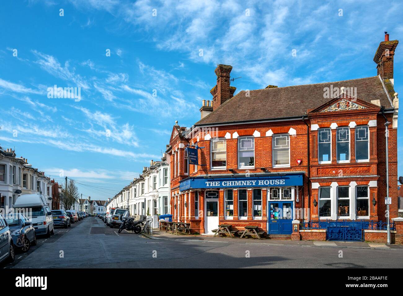 Brighton, Royaume-Uni, 26 mars 2020 : un quartier calme de Brighton pendant le verrouillage Banque D'Images