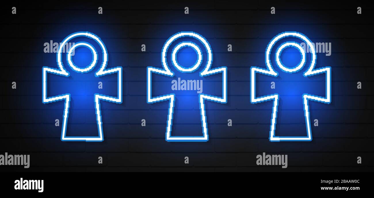 Ankh ou Egyptian Symbol of Life Flat Vector Icon for Apps Illustration de Vecteur