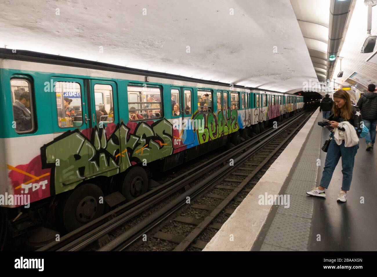 Station de métro Charles de Gaulle Etoile Paris France Banque D'Images
