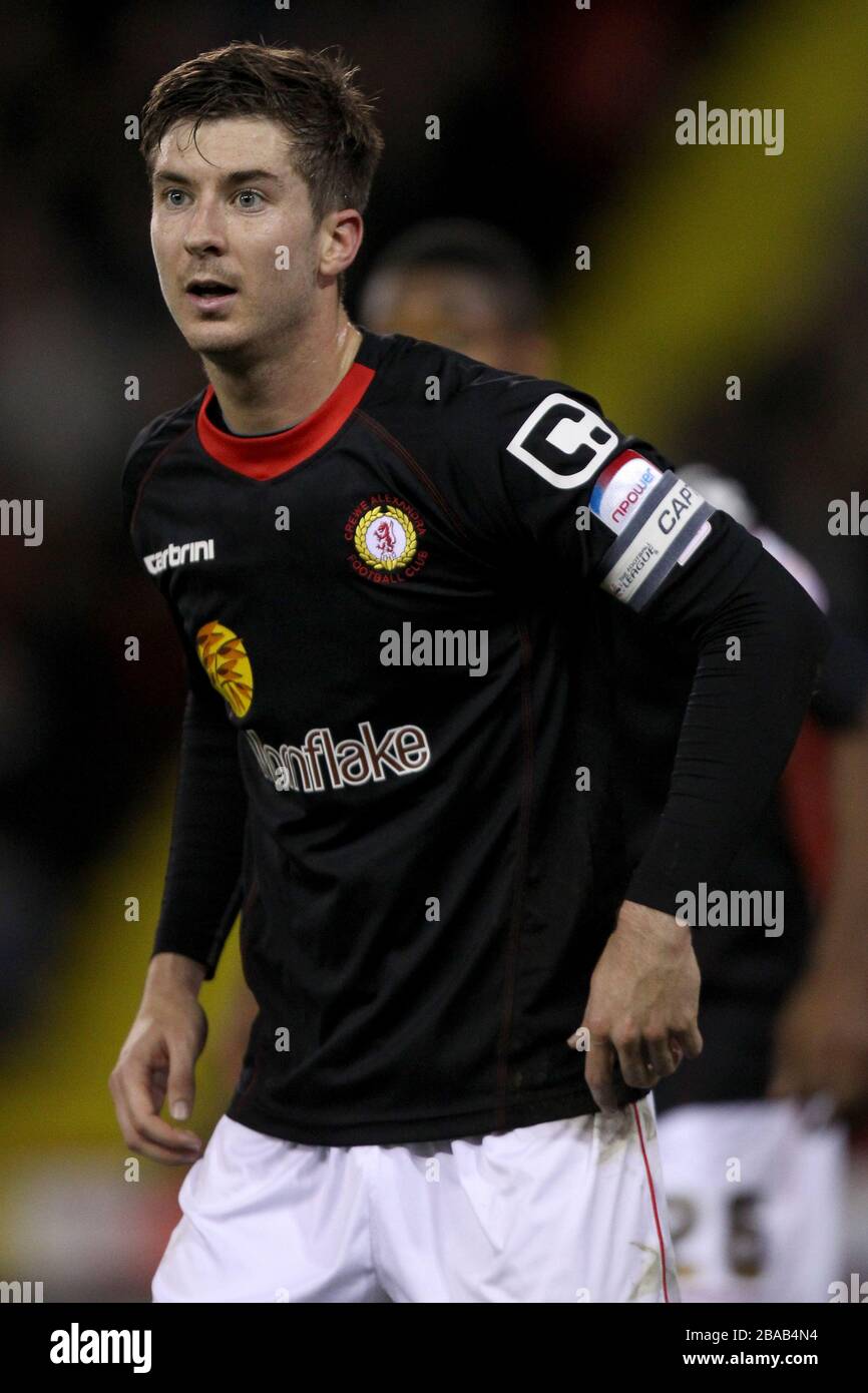 Capitaine Luke Murphy, Crewe Alexandra. Banque D'Images