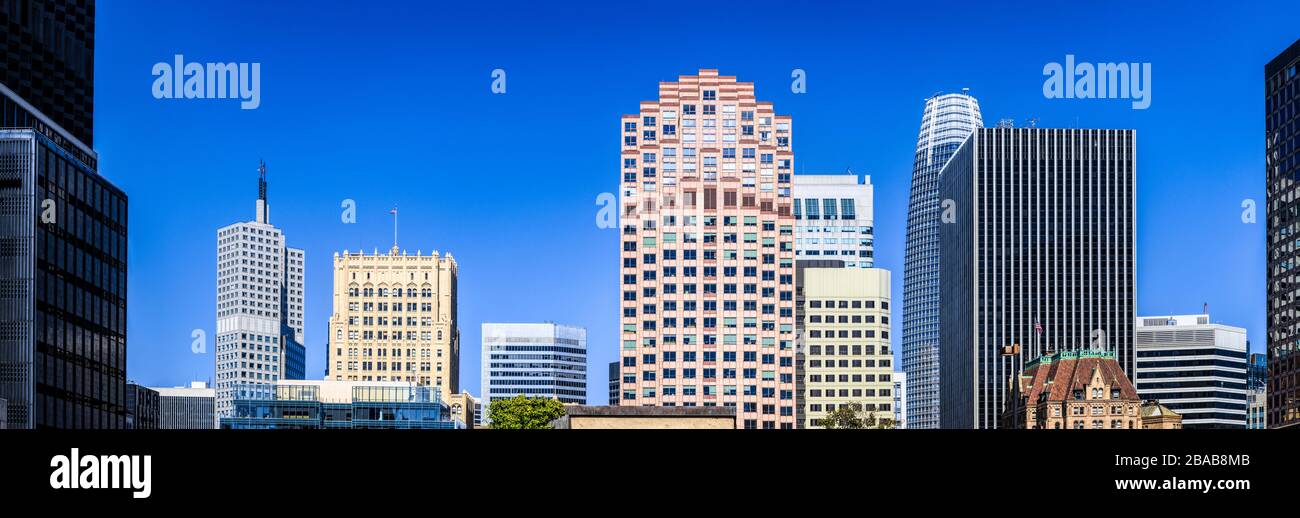 San Francisco Skyline, Centre-ville et quartier financier, San Francisco, Californie, États-Unis Banque D'Images