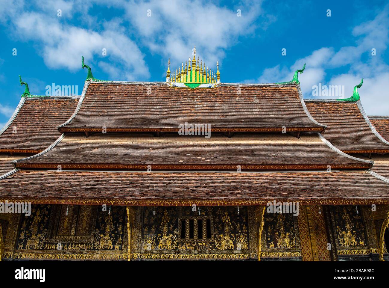 Temple bouddhiste Wat Xieng Thong à Luang Prabang / Laos Banque D'Images