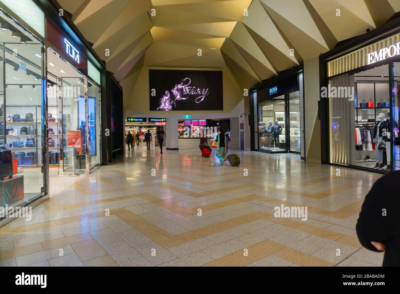 Melbourne Australie - 20 mars 2019 ; intérieur de l'aéroport en milieu d'après-midi presque vide de passagers au moment de la crise du virus de Covid-19. Banque D'Images