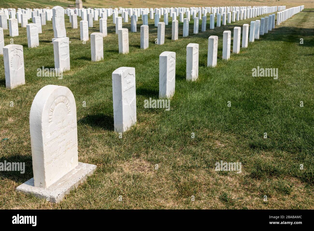Monument commémoratif de guerre, monument national du champ de bataille de Little Bighorn, Hardin, Montana, États-Unis Banque D'Images