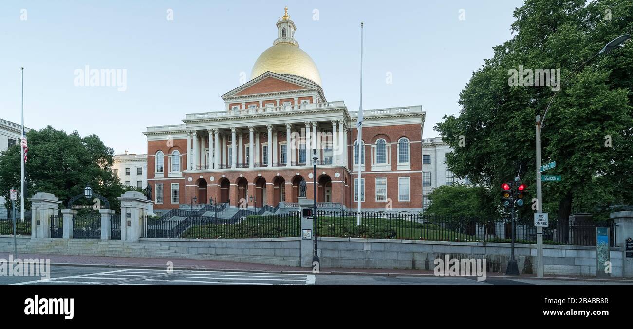 Massachusetts State House, Boston Common, Boston, Massachusetts, États-Unis Banque D'Images
