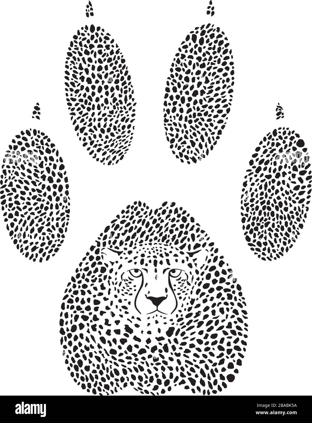 Empreinte de couleur Cheetah Illustration de Vecteur