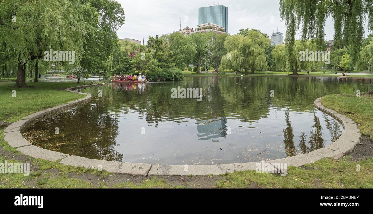 Jardin public de la ville, Boston, Massachusetts, États-Unis Banque D'Images