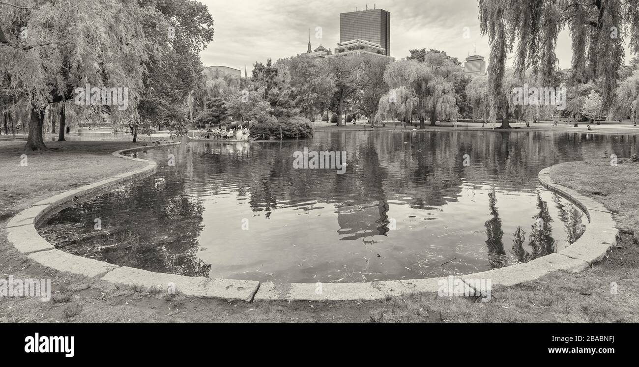 Jardin public de la ville, Boston, Massachusetts, États-Unis Banque D'Images