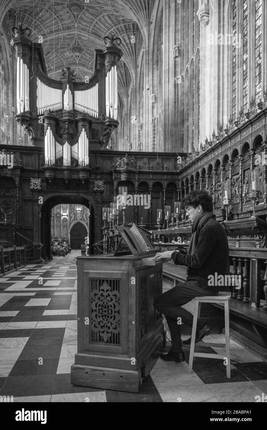 Chapelle Kings College, Cambridge, les cloisters. Banque D'Images