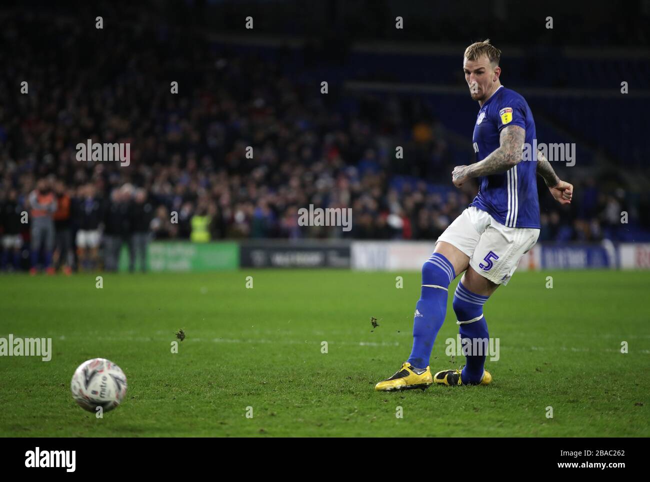 Aden Flint, de Cardiff City, ne s'est pas pénalée Banque D'Images