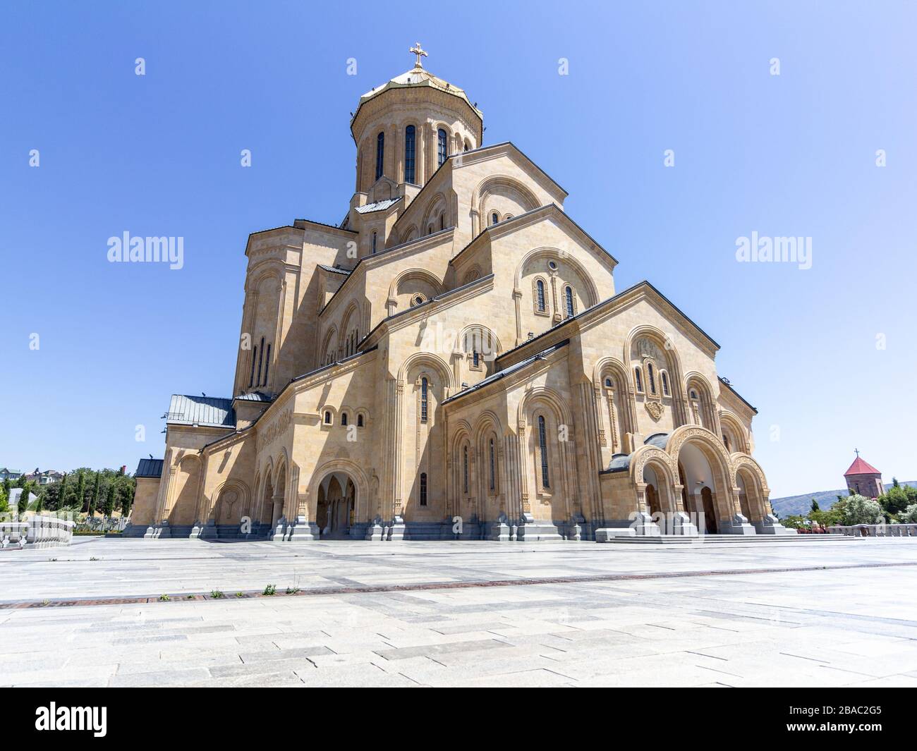 La cathédrale Sainte-Trinité de Tblisi est la principale cathédrale orthodoxe géorgienne Banque D'Images