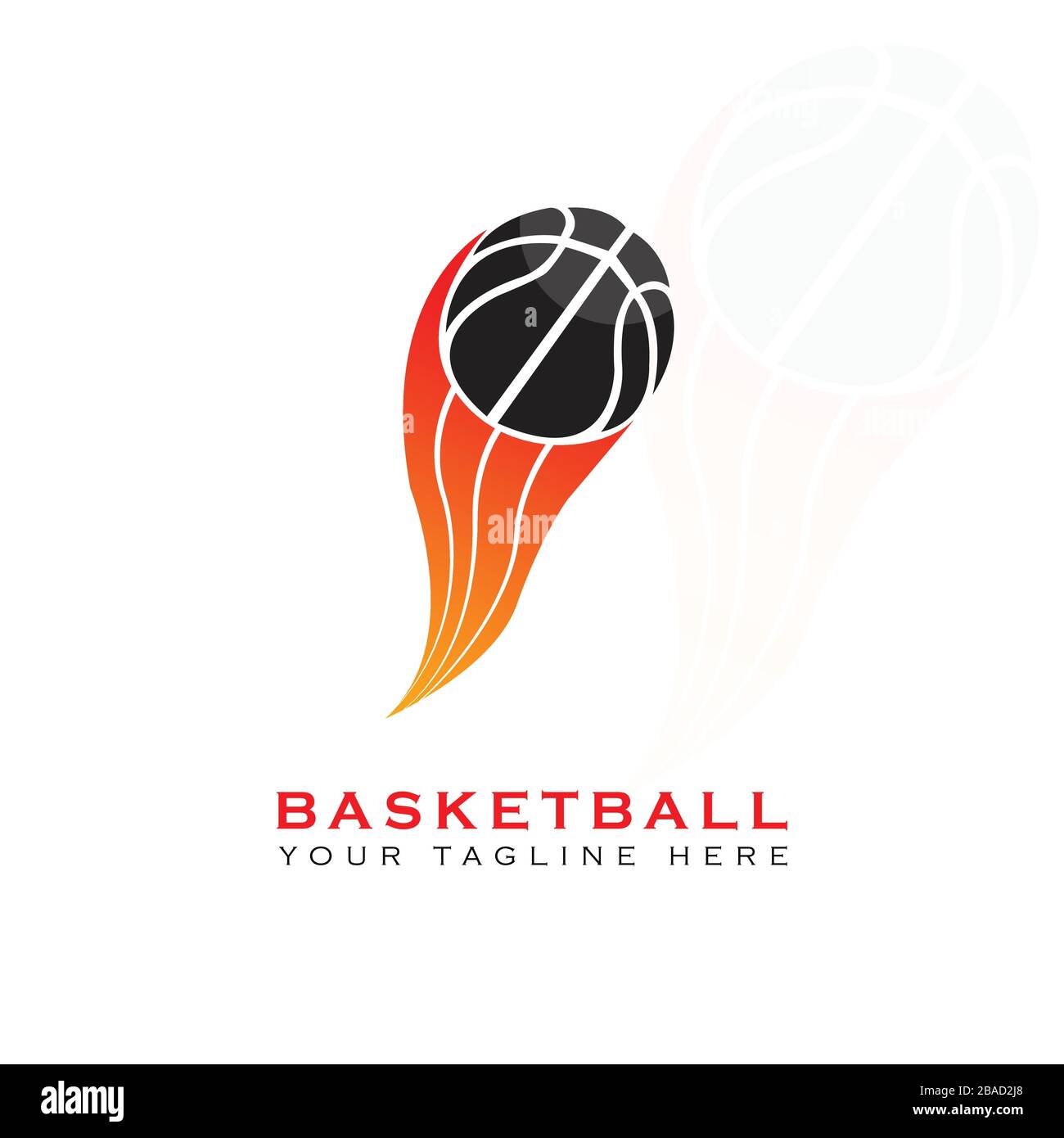 Ce logo a une image d'un basket-ball placés dans un panier de basket-ball. Ce logo est bien utilisé comme logo de l'équipe de basket-ball dans le domaine sportif. Mais il Illustration de Vecteur