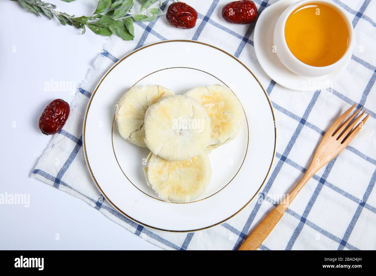 Pâtisseries traditionnelles su shi gâteaux de graines de sésame noir Banque D'Images