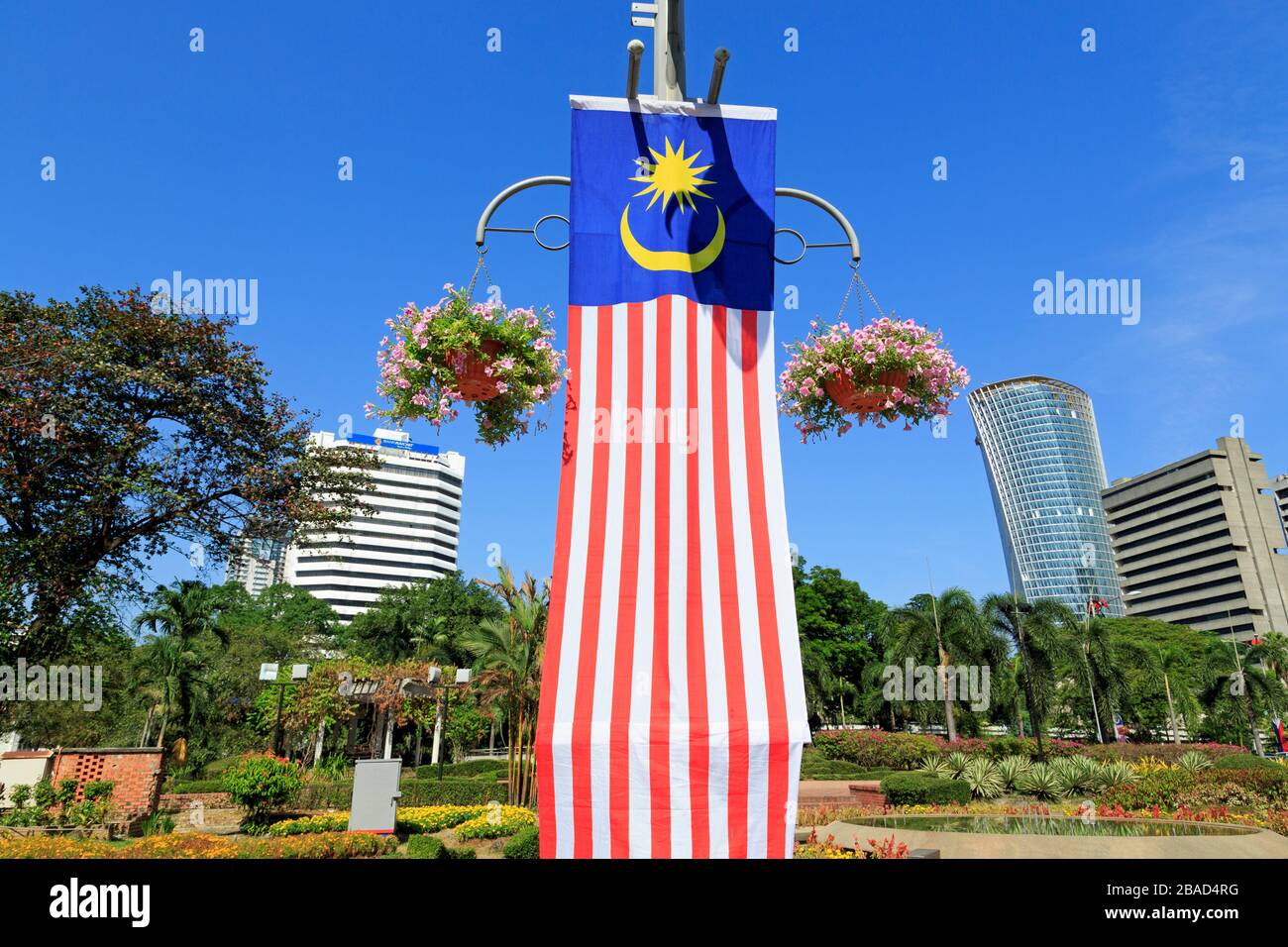 Place Medeka et gratte-ciel, Kuala Lumpur, Malaisie, Asie Banque D'Images