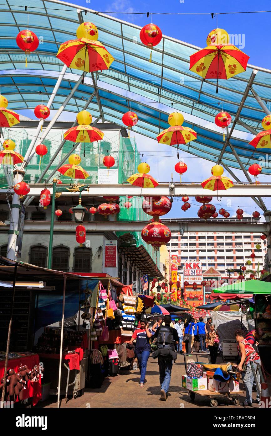 Marché sur Jalan Petaling, Chinatown, Kuala Lumpur, Malaisie, Asie Banque D'Images