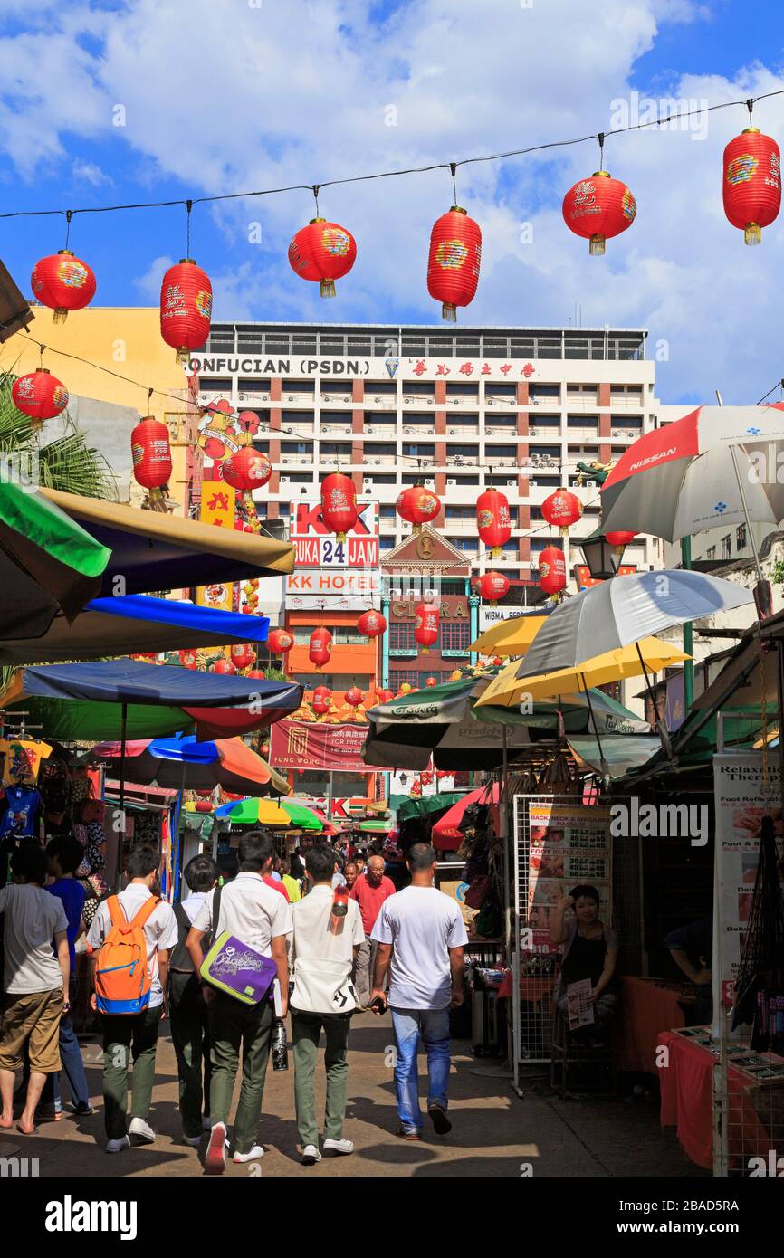 Marché sur Jalan Petaling, Chinatown, Kuala Lumpur, Malaisie, Asie Banque D'Images