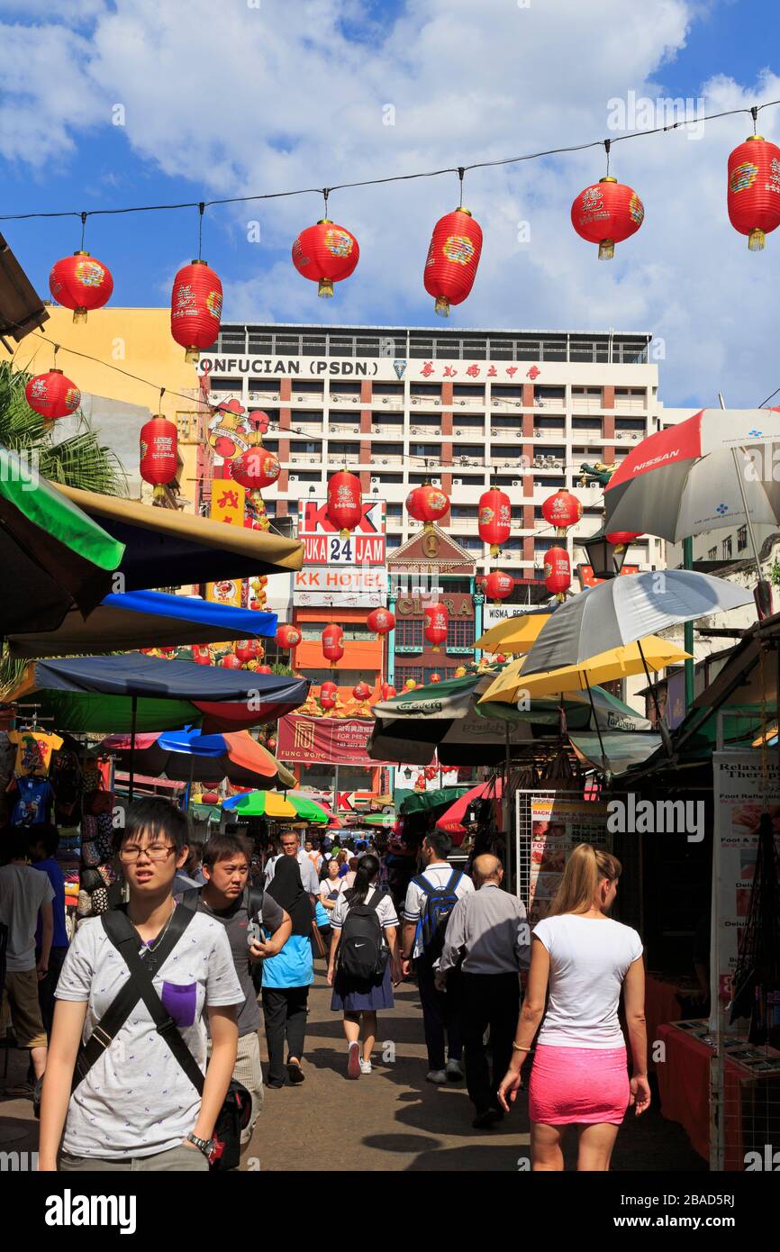 Marché sur Jalan Petaling, Chinatown, Kuala Lumpur, Malaisie, Asie Banque D'Images