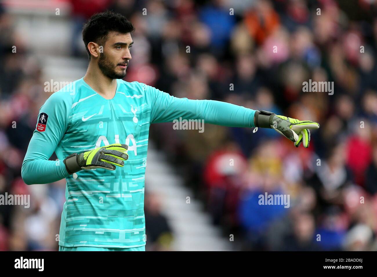 Tottenham Hotspur gardien Paulo Gazzaniga Banque D'Images