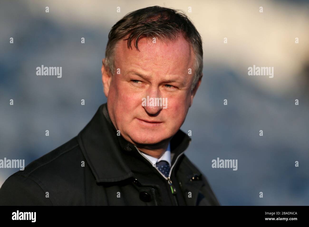 Stoke City Manager Michael O'Neill au stade de John Smith Banque D'Images