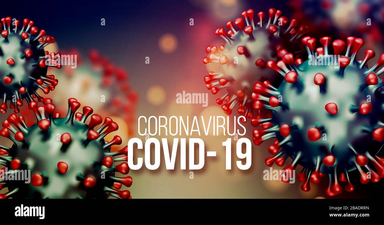 Coronavirus 2019-nCov nouveau concept de coronavirus contexte. Illustration vectorielle réaliste Illustration de Vecteur