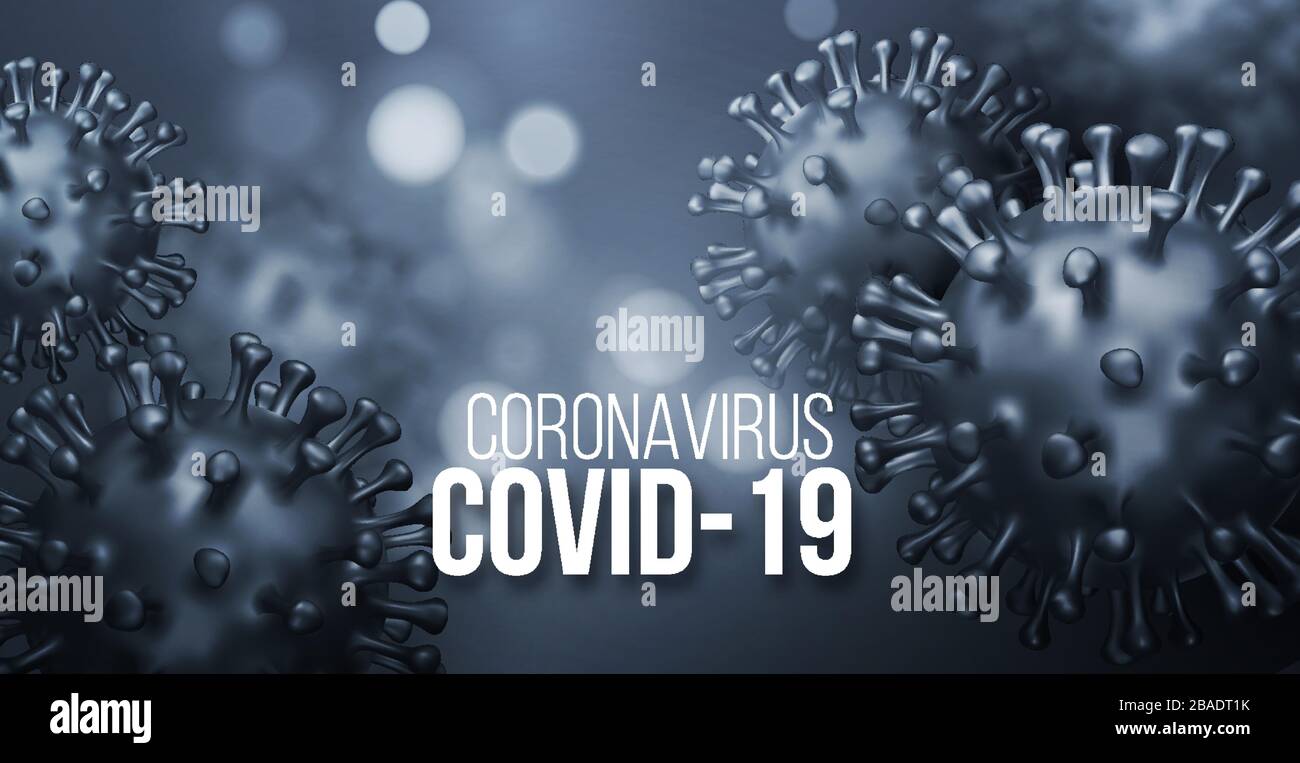 Coronavirus 2019-nCov nouveau concept de coronavirus contexte. Illustration vectorielle réaliste Illustration de Vecteur