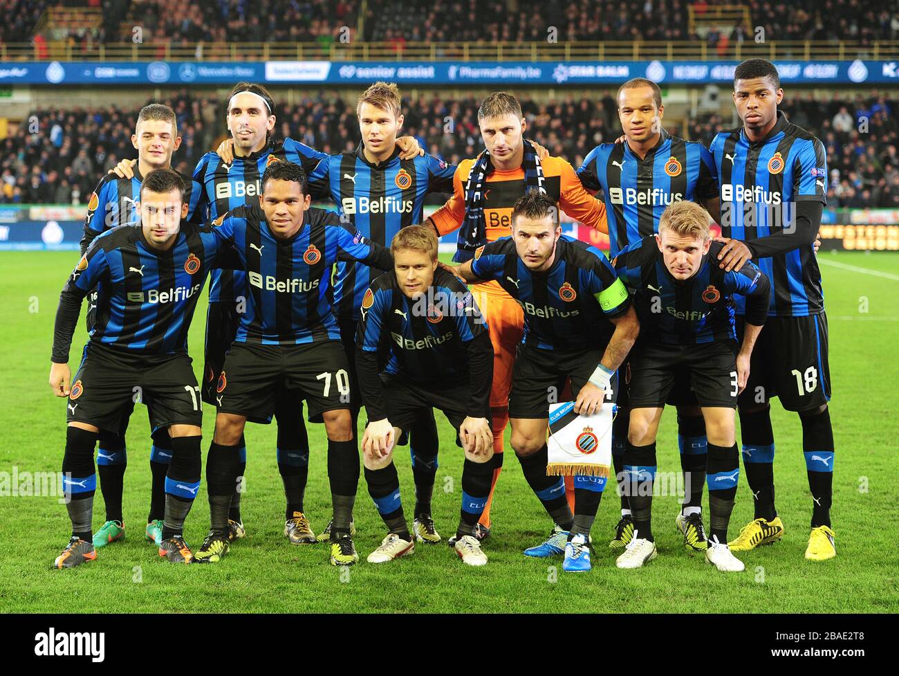Groupe d'équipe du Club Brugge, avant le lancement Banque D'Images