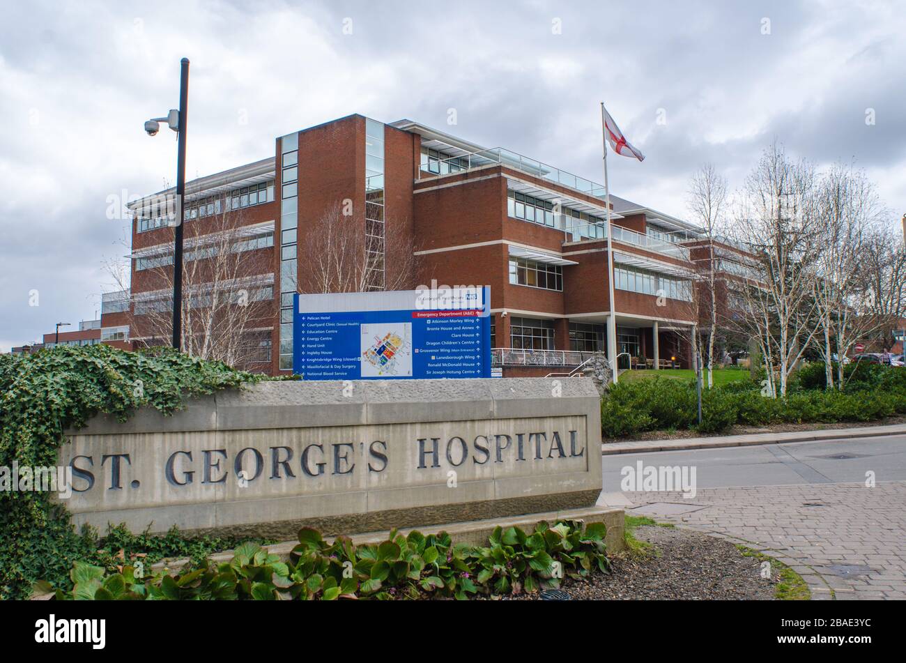 Hôpital St George à Tooting, sud-ouest de Londres. L'un des plus grands hôpitaux d'enseignement du Royaume-Uni Banque D'Images
