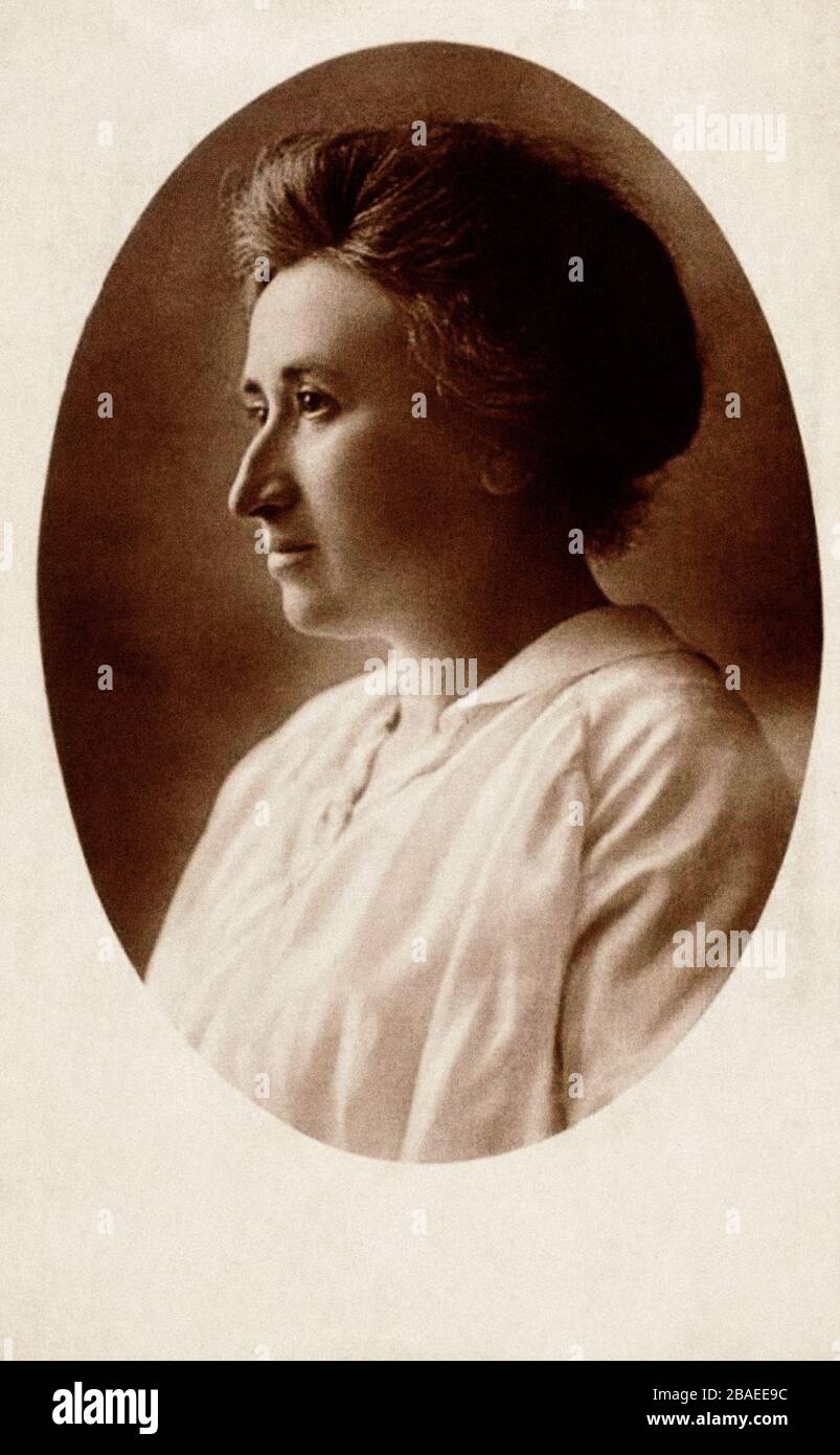 Rosa Luxembourg (1871 – 1919) était un marxiste polonais, philosophe, économiste, militant anti-guerre et socialiste révolutionnaire qui est devenu un Germ naturalisé Banque D'Images