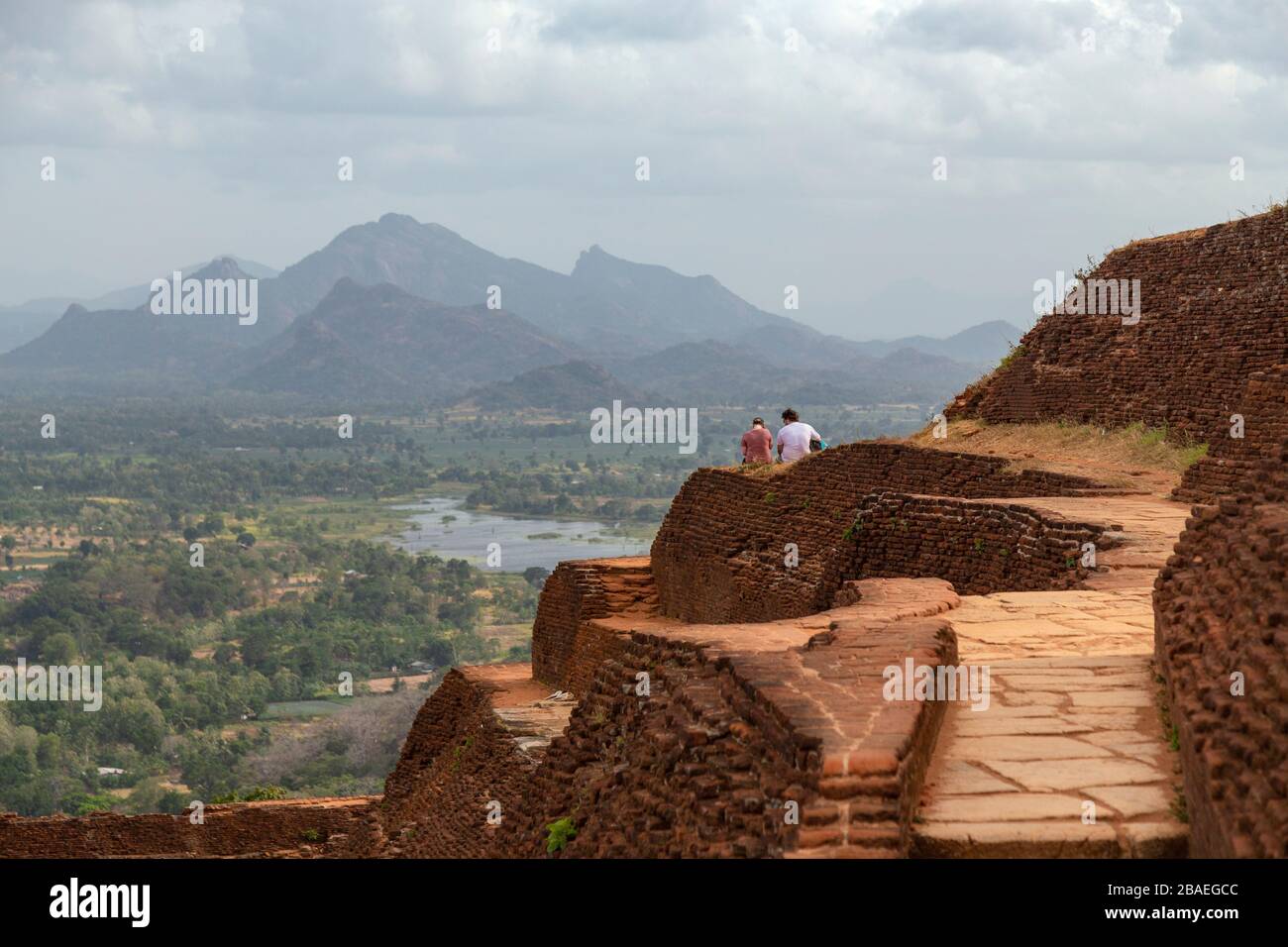 Sur le sommet de Lion Rock à Sigiriya, Sri Lanka Banque D'Images