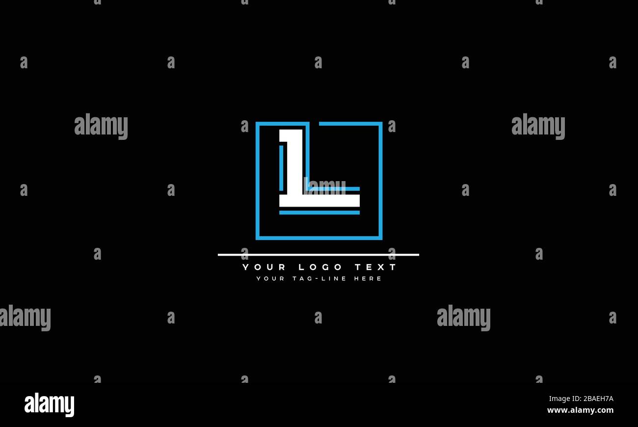 Lettre abstraite L, LL alphabet logo Design Illustration de Vecteur