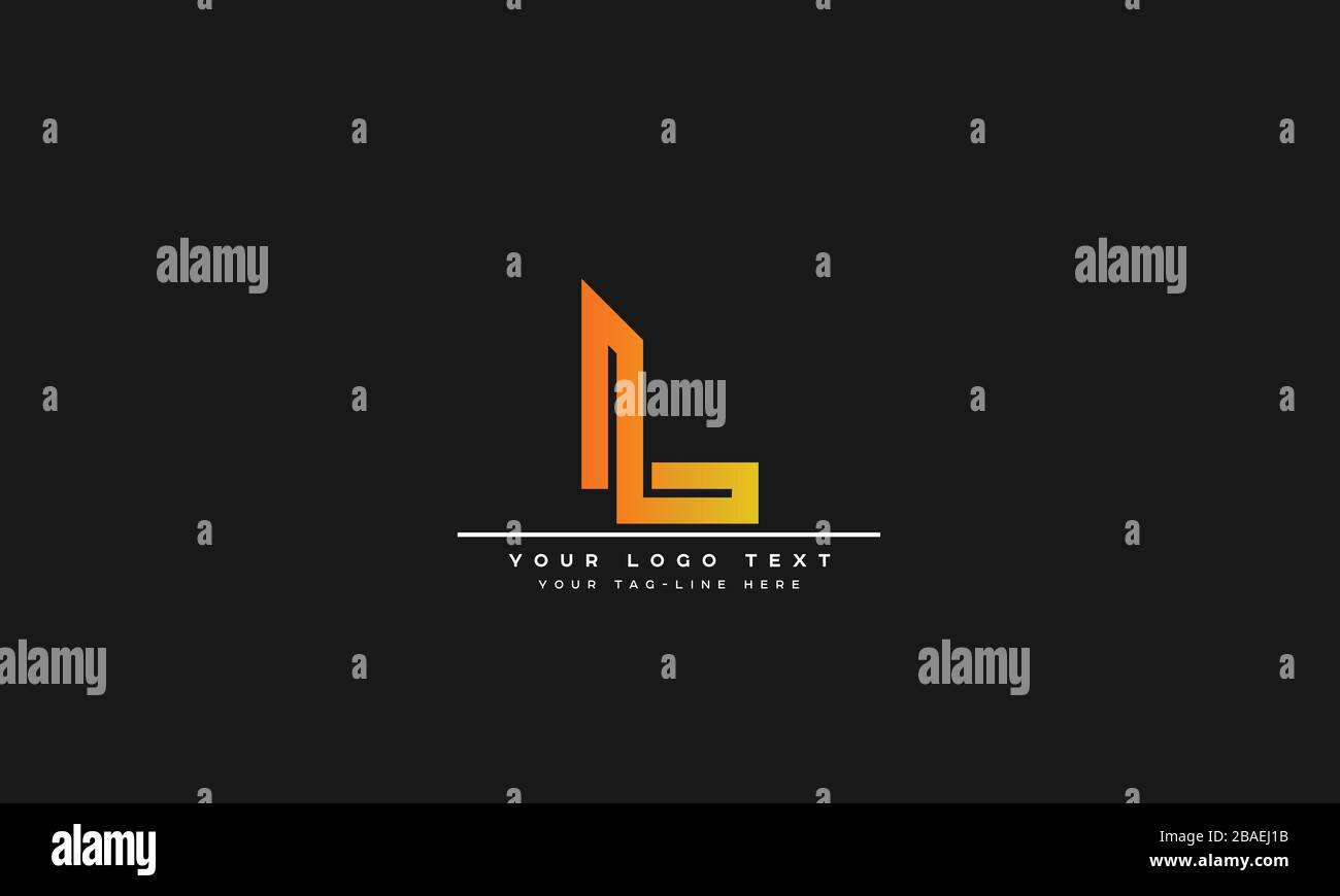 Lettre abstraite L, LL alphabet logo Design Illustration de Vecteur