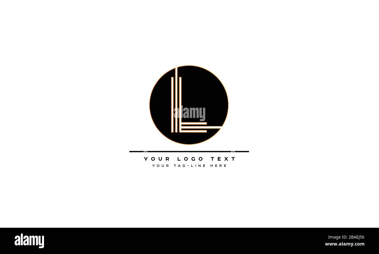 Lettre abstraite L, LL alphabet logo Design Illustration de Vecteur