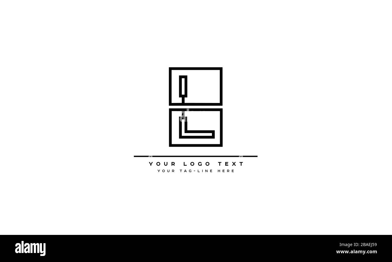 Lettre abstraite L, LL alphabet logo Design Illustration de Vecteur