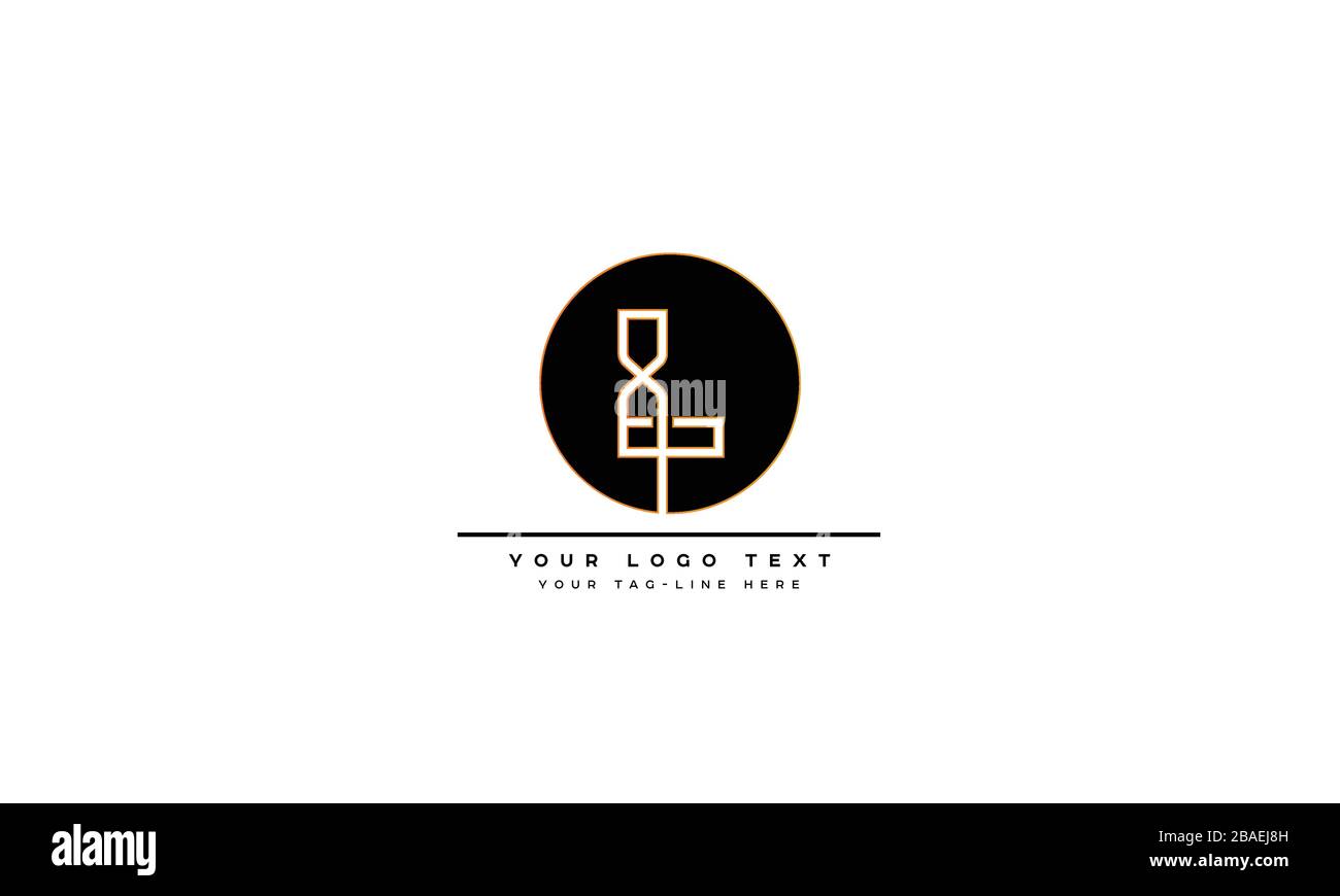 Lettre abstraite L, LL alphabet logo Design Illustration de Vecteur